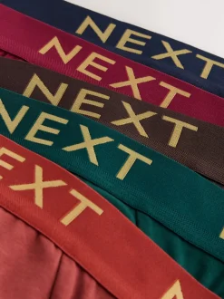 Dieprode/Groen/Blauwe kleur - Verpakking van 5 - Katoenrijke slips