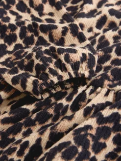 Dierenprint - Jersey jurk met lange mouwen (3-16 jr)
