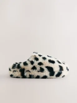 Dierenprint - Pantoffels met imitatiebont