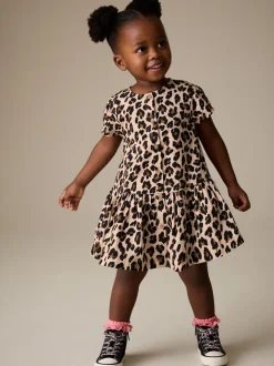 Dierenprint - Short Sleeve Cotton Dress (3mths-8yrs)