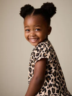 Dierenprint - Short Sleeve Cotton Dress (3mths-8yrs)