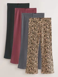 Dierenprint/Rood - Uitlopende legging (3-16jr)