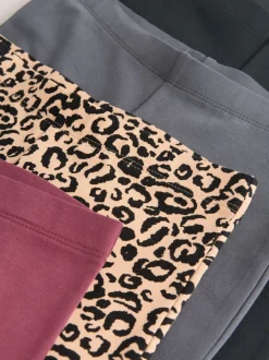 Dierenprint/Rood - Uitlopende legging (3-16jr)