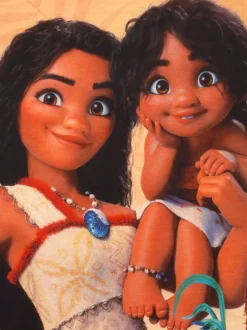 Disney Moana en Simea nachtjapon met personage print 2