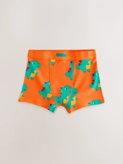 Diverse kleuren met dinosaurusprint - Set van 7 boxershorts met zachte tailleband (1,5-10 jr)