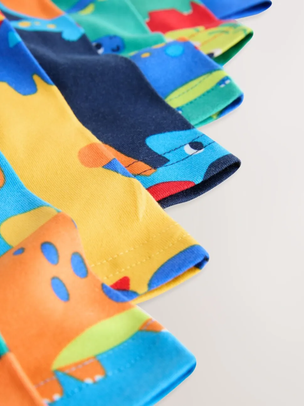 Diverse kleuren met dinosaurusprint - Set van 7 boxershorts met zachte tailleband (1,5-10 jr)