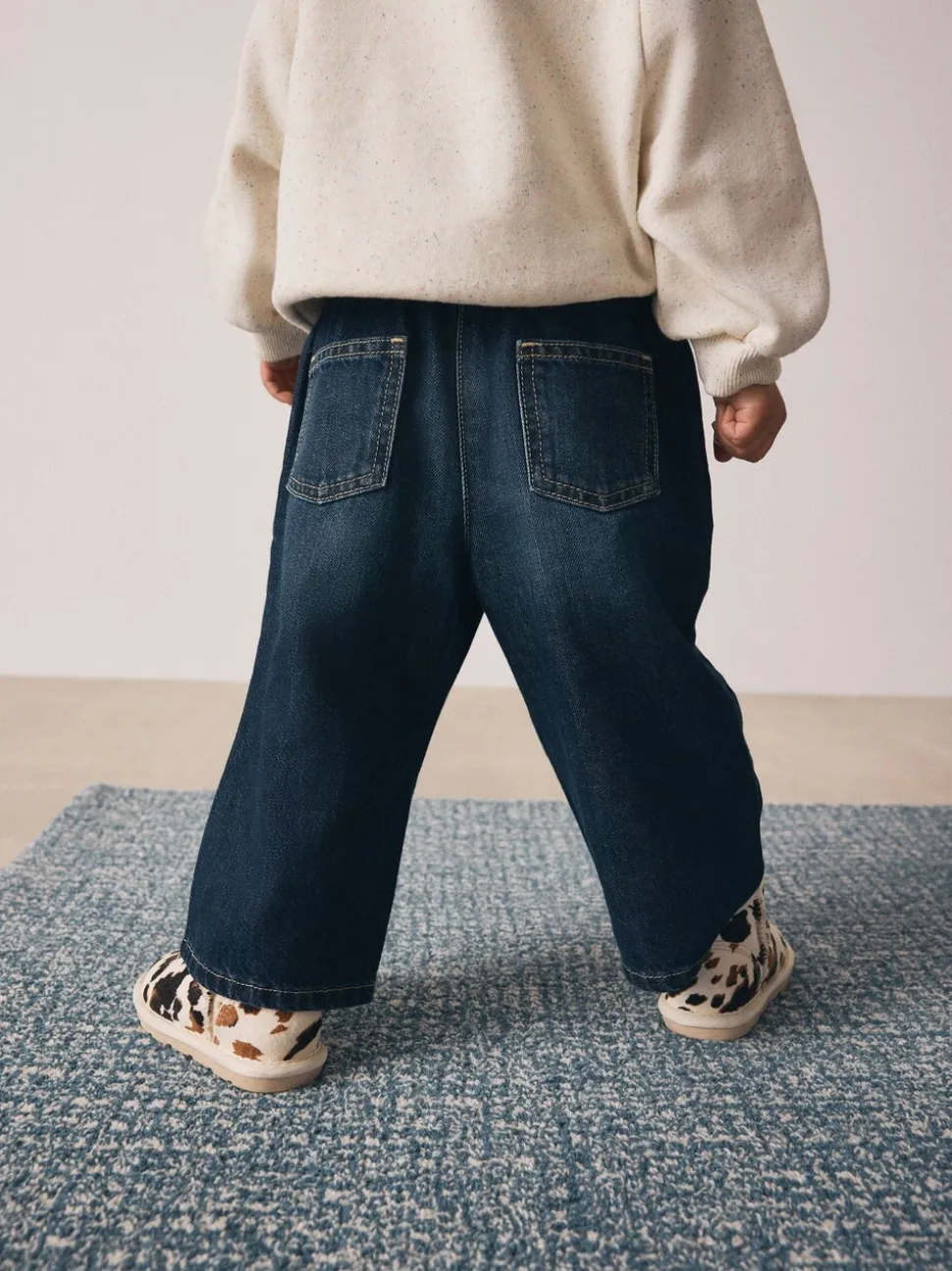 Donker gewassen denim - Jeans met wijde pijpen (3 mnd-7 jr)
