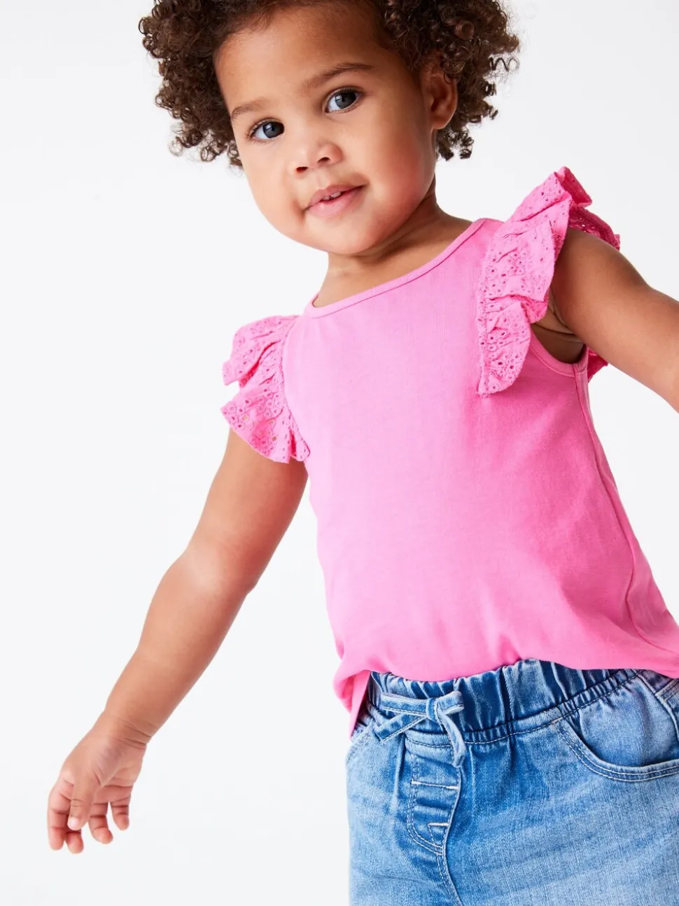 Donker gewassen denim - Short met elastische taille (3 mnd- 10 jr)