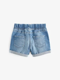 Donker gewassen denim - Short met elastische taille (3 mnd- 10 jr)