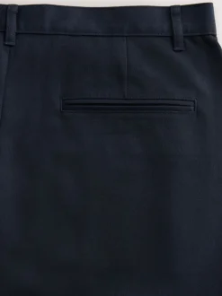 Donkerblauw - 2 Modieuze broeken zonder bandplooi