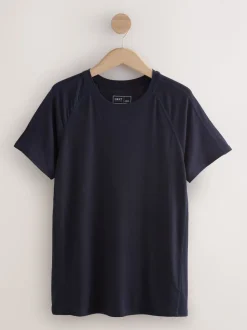 Donkerblauw - Active Crew Neck Short Sleeve T-Shirt