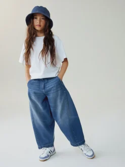Donkerblauw - Barrel jeans (3-16jaar)