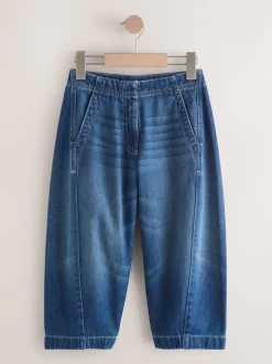 Donkerblauw - Barrel jeans (3-16jaar)