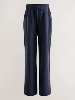 Donkerblauw - Behaaglijke zwangerschapsbroek met wijde pijpen