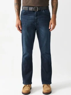 Donkerblauw - Bootcut - Authentic jeans met riem