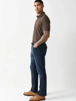 Donkerblauw - Bootcut - Authentic jeans met riem