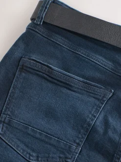 Donkerblauw - Bootcut - Authentic jeans met riem