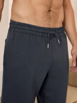 Donkerblauw - Brushback Heavyweight Open Joggers