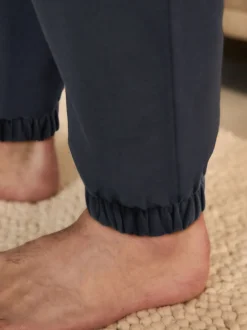 Donkerblauw - Brushback Heavyweight Open Joggers