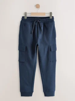 Donkerblauw - Cargo joggingbroek met hoog katoengehalte (3-16jr)