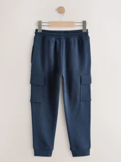 Donkerblauw - Cargo joggingbroek met hoog katoengehalte (3-16jr)