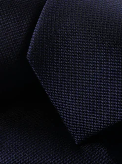 Donkerblauw - Charles Tyrwhitt - Vlekbestendige satijnen smalle stropdas