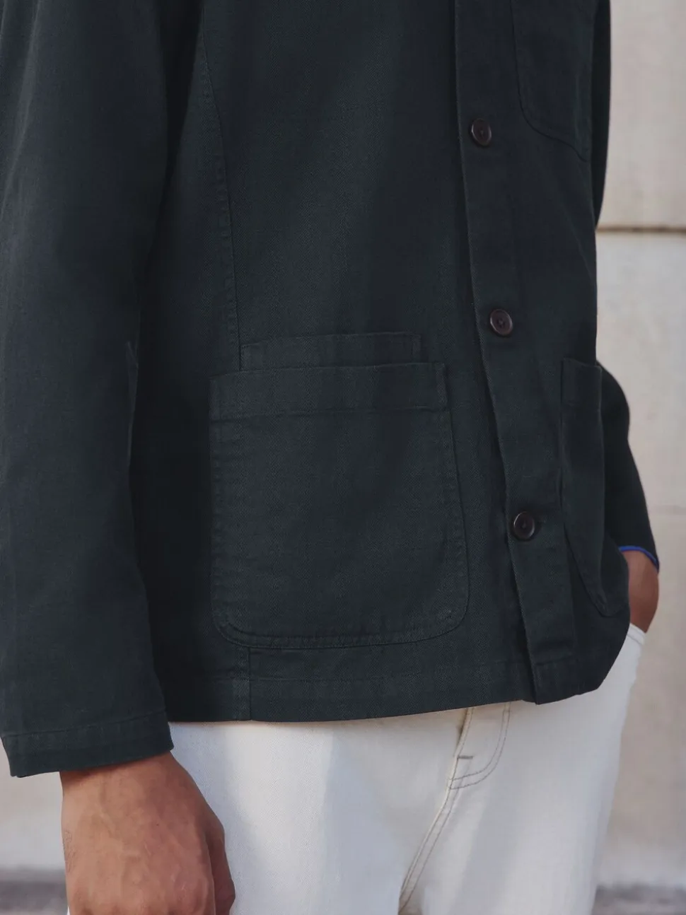 Donkerblauw - Chore Twill Shacket Overshirt