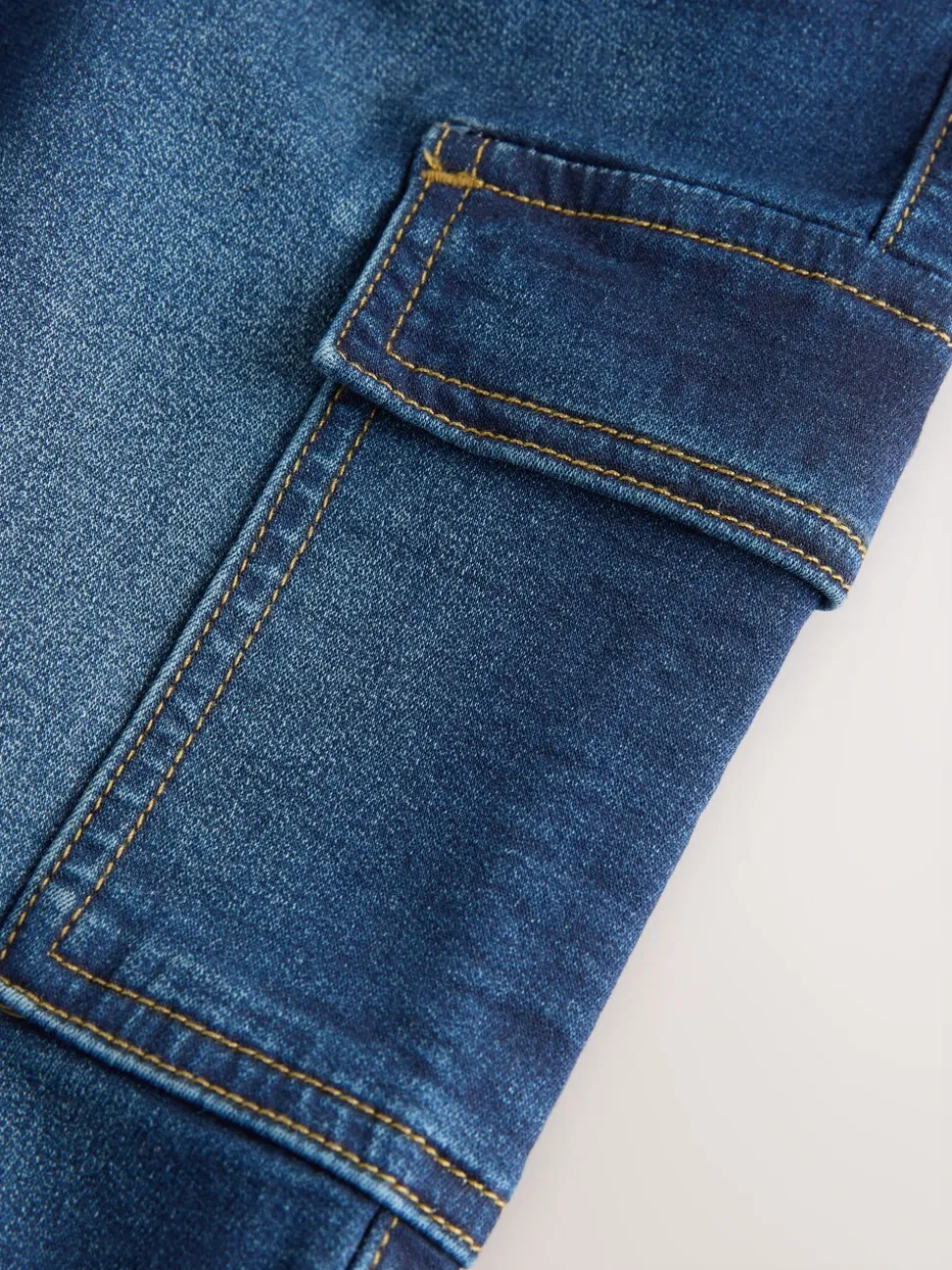 Donkerblauw - Comfortabele wijde cargojeans met stretch (3mnd-7jr)