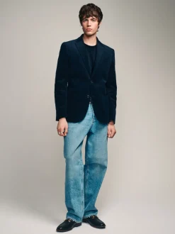 Donkerblauw - Corduroy blazer