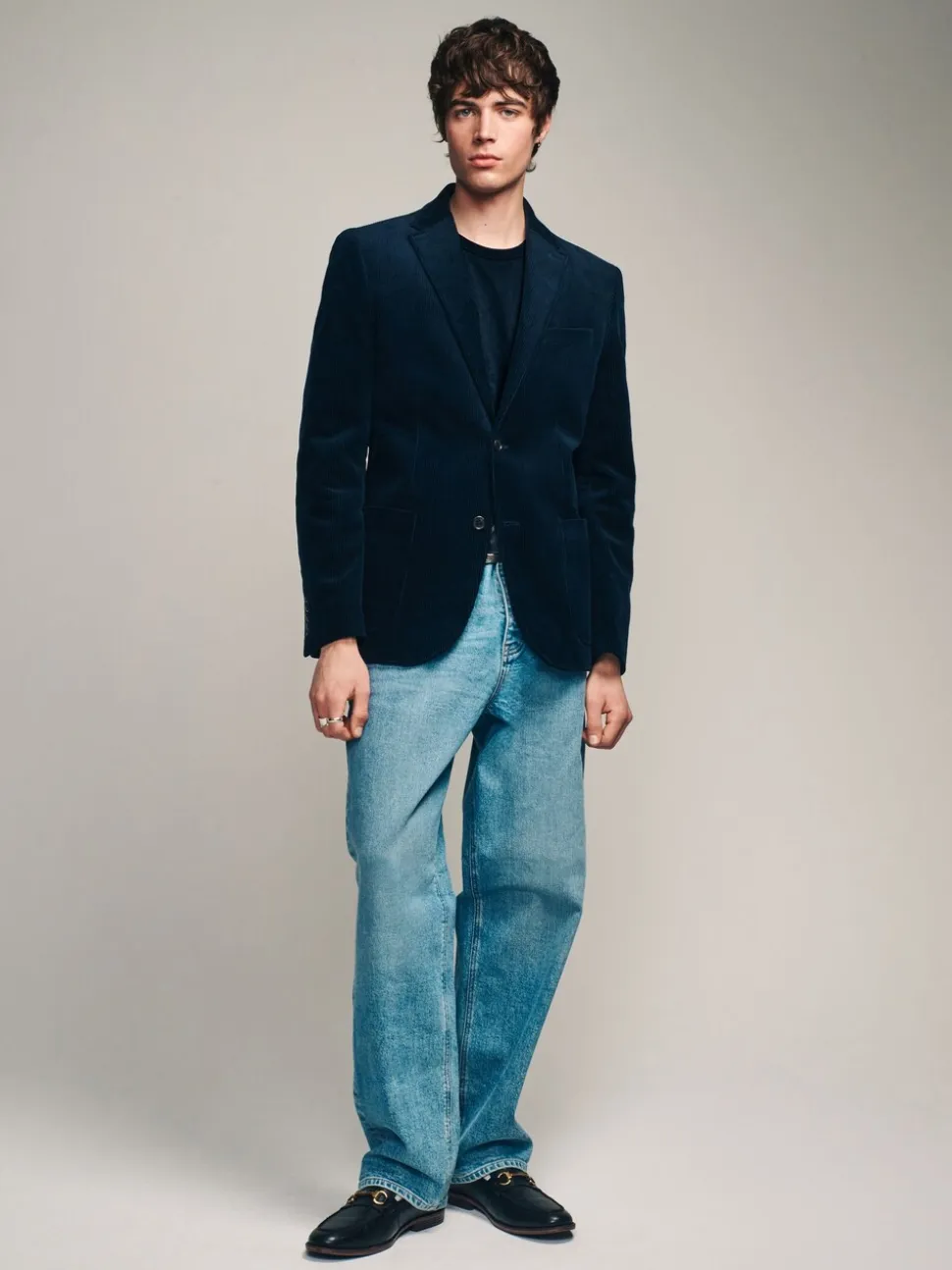 Donkerblauw - Corduroy blazer