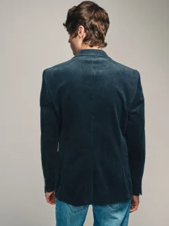 Donkerblauw - Corduroy blazer