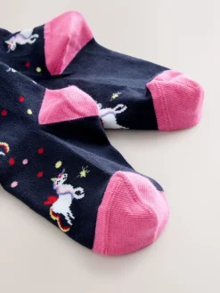 Donkerblauw - Cotton Rich Unicorn Tights