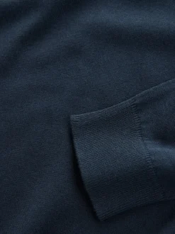 Donkerblauw - Cotton Rich Long Sleeve Jumper