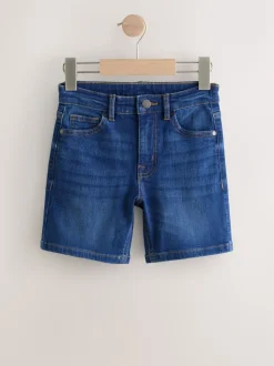 Donkerblauw - Denim short (3-16 jr)