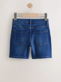 Donkerblauw - Denim short (3-16 jr)