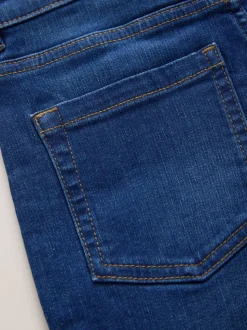 Donkerblauw - Denim short (3-16 jr)