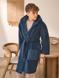 Donkerblauw - Fleece badjas (1,5-16jr)