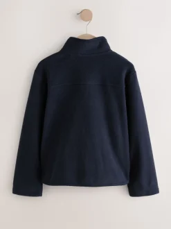 Donkerblauw - Fleece jack met rits en zakken (3-16 jr)