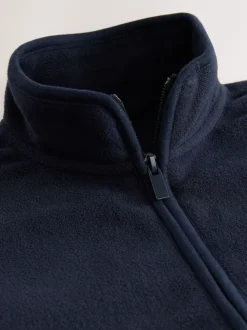 Donkerblauw - Fleece jack met rits en zakken (3-16 jr)