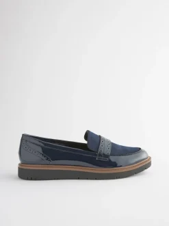 Donkerblauw - Forever Comfort® Brogue Instappers