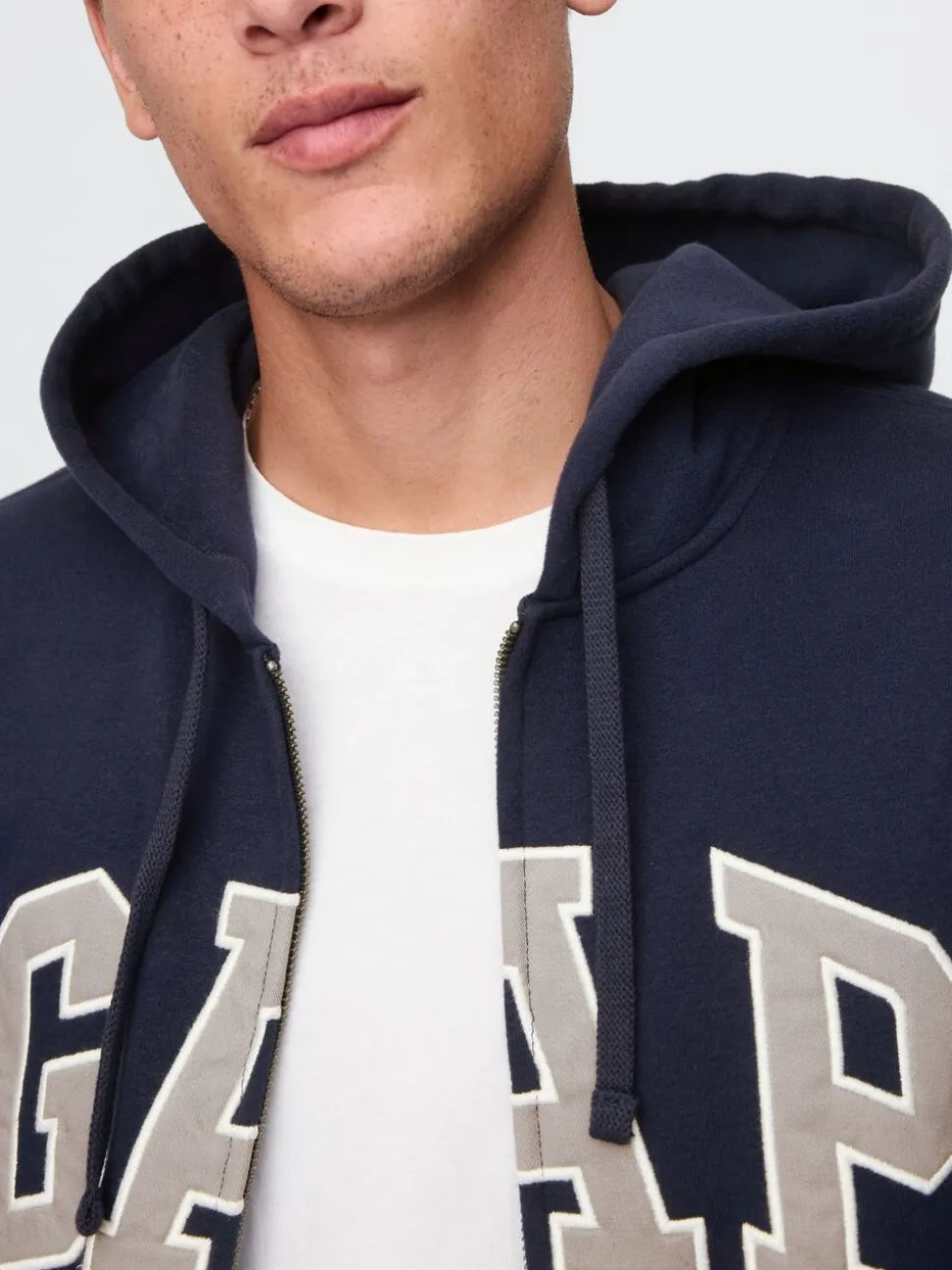 Donkerblauw - Gap VintageSoft Arch Logo Full Zip Hoodie