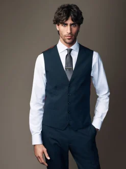 Donkerblauw - Gilet met regular fit