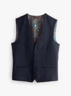 Donkerblauw - Gilet met regular fit