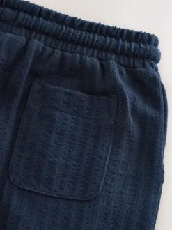 Donkerblauw - Jersey joggingbroek met textuur (3 mnd-7 jr)