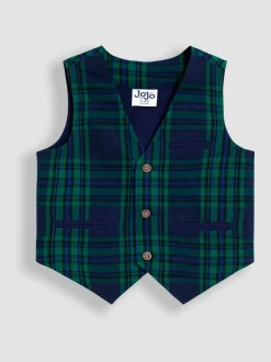 Donkerblauw - JoJo Maman Bébé 3-Piece Bow Tie Waistcoat & Shirt Set