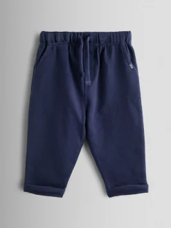 Donkerblauw - JoJo Maman Bébé 2-Pack Stripe & Plain Joggers