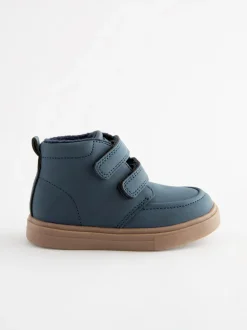 Donkerblauw - Laarsjes met klittenbandsluiting en warme voering