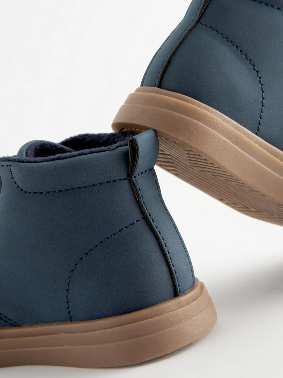 Donkerblauw - Laarsjes met klittenbandsluiting en warme voering