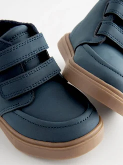 Donkerblauw - Laarsjes met klittenbandsluiting en warme voering