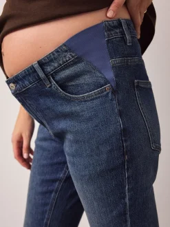 Donkerblauw - Maternity Denim Flare Jeans